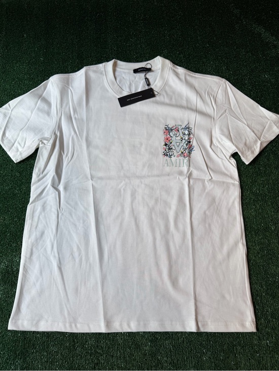 AMIRI Other - White Tee with Floral Logo